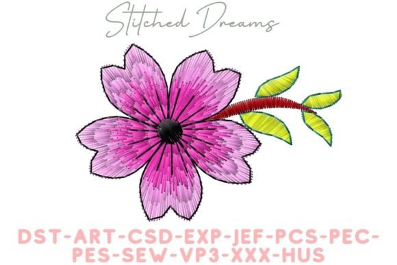Detailed Flower Embroidery Design