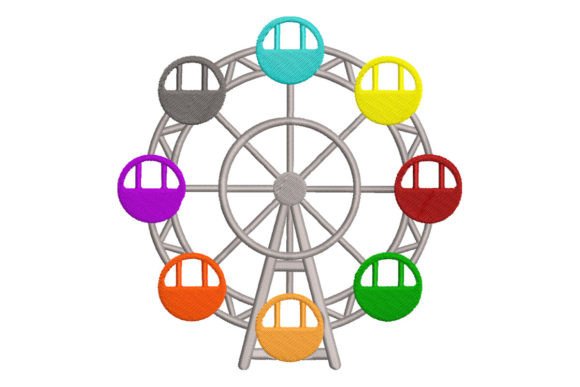 Ferris Wheel Embroidery Design