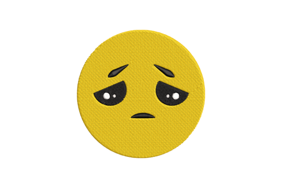 Frustrated Emoji Embroidery