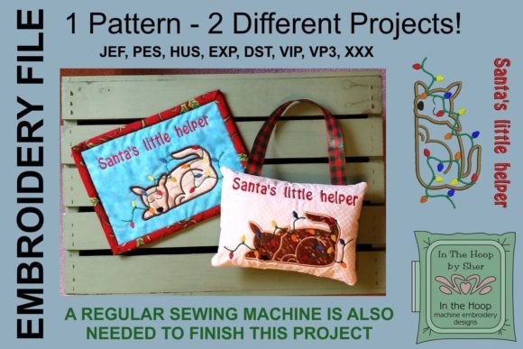 Santa's Little Helper Mug Rug