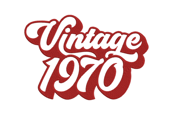 Vintage 1970 Embroidery Design